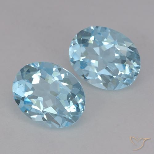 Pedras preciosas de Topázio Céu azul natural de 4.73 ct, oval, VVS-VS