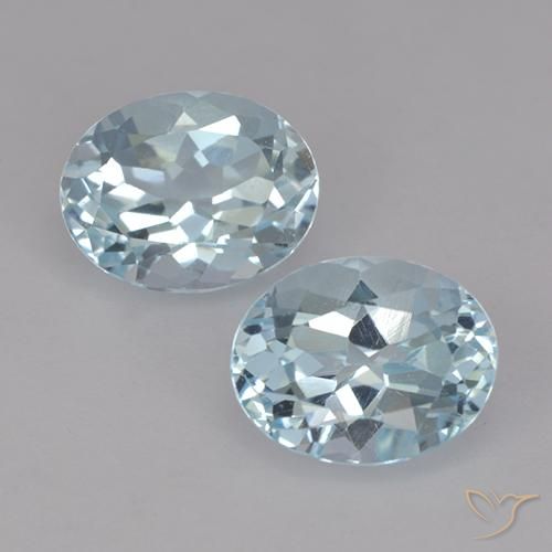 4.91ctw Natural Céu azul Topázio, oval, VVS