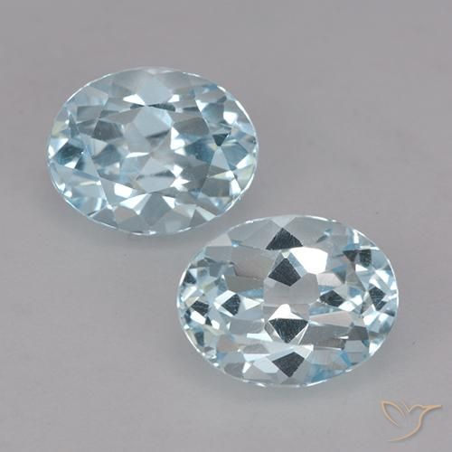 5.10ctw Natural Céu azul Topázio, oval, VVS-VS