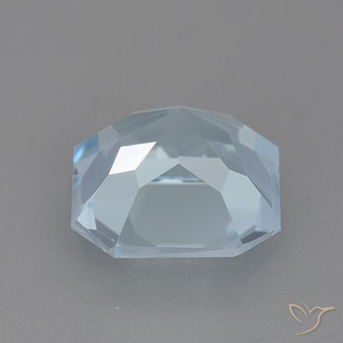 Topázio Céu azul Natural 4.03ct, Corte Octógono / Esmeralda, VVS