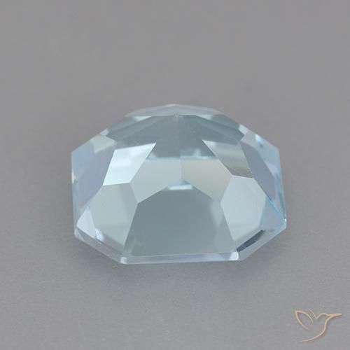Topázio Céu azul Natural 3.94ct, Corte Octógono / Esmeralda, VVS-VS