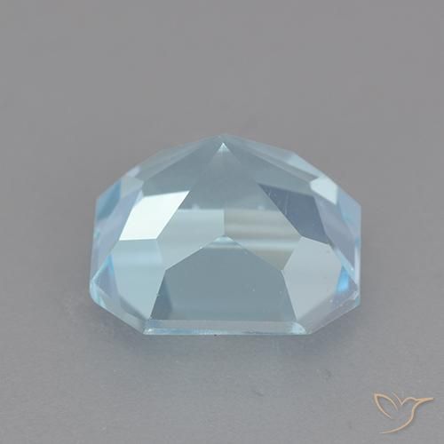 Topázio Céu azul Natural 4.13ct, Corte Octógono / Esmeralda, VVS