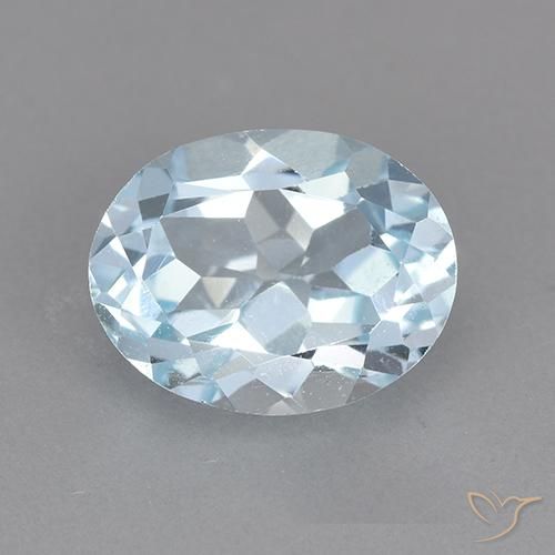 2.46ct Natural Céu azul Topázio, oval, VVS-VS