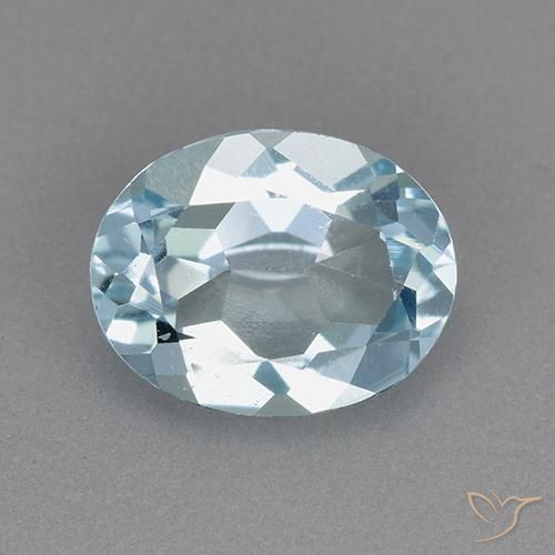 2.11ct Natural Céu azul Topázio, oval, VVS-VS