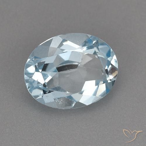 Topázio Céu azul Natural 2.11ct, oval, VVS-VS
