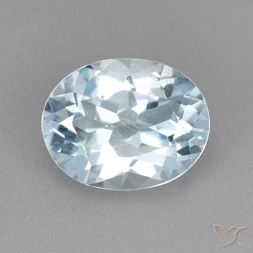 2.14ct Natural Céu azul Topázio, oval, VVS-VS, Photo A