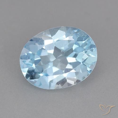 2.20ct Natural Céu azul Topázio, oval, VVS-VS