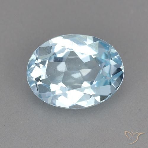 2.25ct Natural Céu azul Topázio, oval, VVS-VS