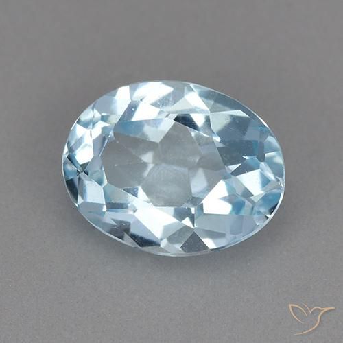 Topázio Céu azul Natural 2.25ct, oval, VVS-VS