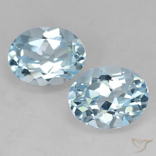 5.00ctw Natural Céu azul Topázio, oval, VVS