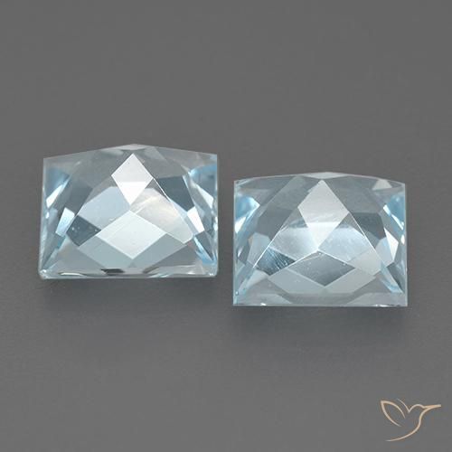Pedras preciosas de Topázio Céu azul natural de 4.08 ct, Quadrado, VVS