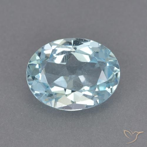 Topázio Céu azul Natural 2.11ct, Corte Oval, VVS
