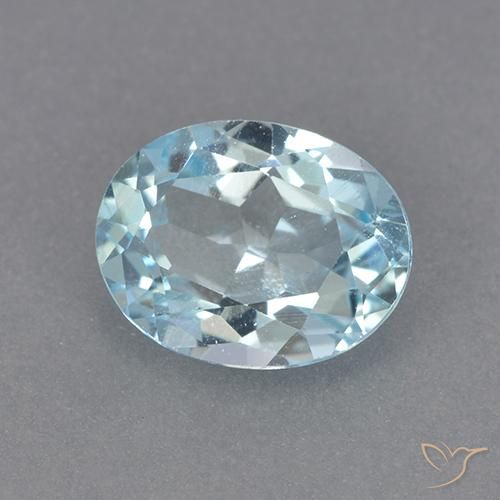 Topázio Céu azul Natural 2.11ct, Corte Oval, VVS