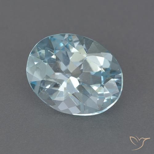 2.22ct Natural Céu azul Topázio, oval, VVS-VS