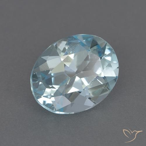 Topázio Céu azul Natural 2.22ct, oval, VVS-VS