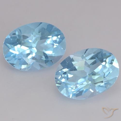2.25ctw Natural Azul Suíço Topázio, oval, VVS-VS