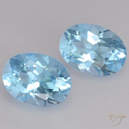 Pedras preciosas de Topázio Azul Suíço natural de 2.25 ct, oval, VVS-VS