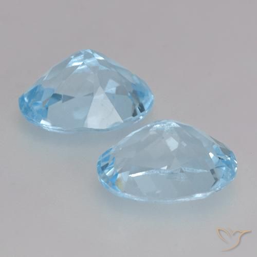 Pedras preciosas de Topázio Azul Suíço natural de 2.25 ct, oval, VVS-VS