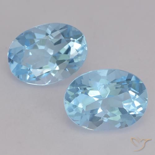 2.21ctw Natural Céu azul Topázio, oval, VVS-VS