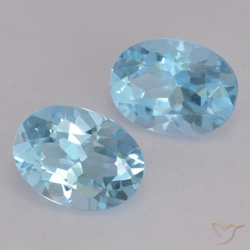 Pedras preciosas de Topázio Céu azul natural de 2.21 ct, oval, VVS-VS