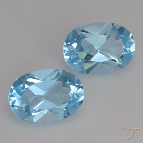 Pedras preciosas de Topázio Azul Suíço natural de 1.95 ct, oval, VVS-VS