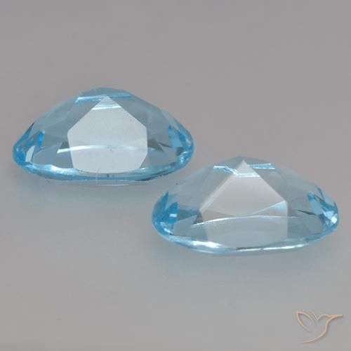 Pedras preciosas de Topázio Azul Suíço natural de 1.95 ct, oval, VVS-VS