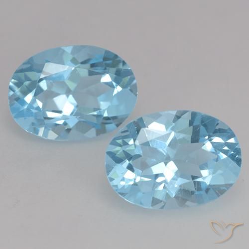 2.21ctw Natural Céu azul Topázio, oval, VVS-VS