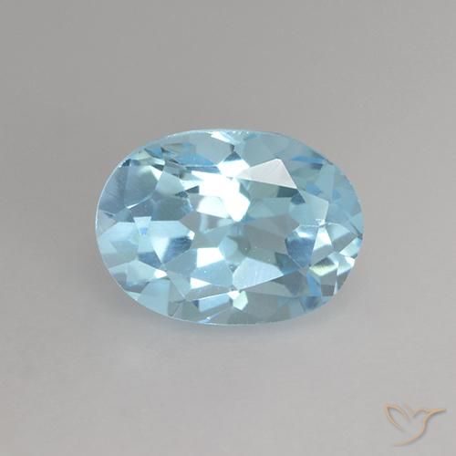1.19ct Natural Céu azul Topázio, oval, VVS-VS