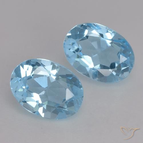 Pedras preciosas de Topázio Céu azul natural de 2.13 ct, oval, VVS-VS