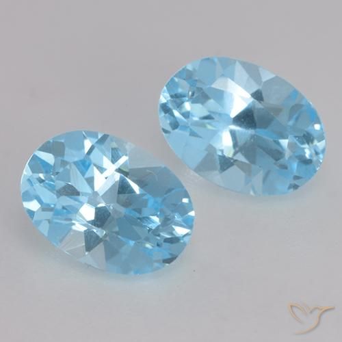 Pedras preciosas de Topázio Céu azul natural de 2.17 ct, oval, VVS-VS