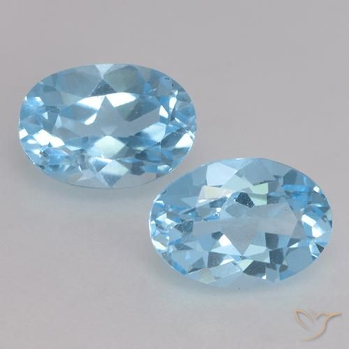 2.09ctw Natural Azul Suíço Topázio, oval, VVS-VS