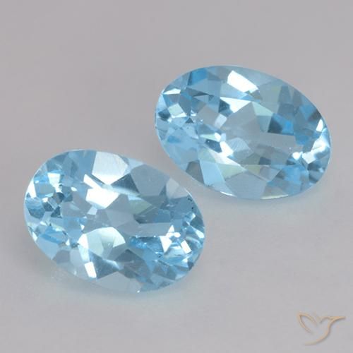 Pedras preciosas de Topázio Azul Suíço natural de 2.09 ct, oval, VVS-VS