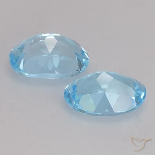 Pedras preciosas de Topázio Azul Suíço natural de 2.09 ct, oval, VVS-VS