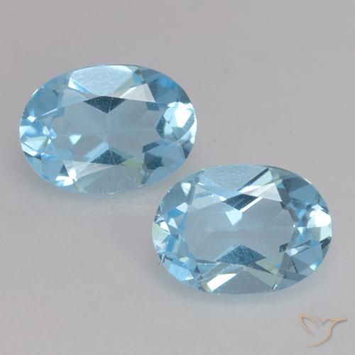 1.79ctw Natural Céu azul Topázio, oval, VVS-VS