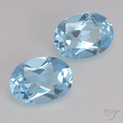 Pedras preciosas de Topázio Céu azul natural de 1.79 ct, oval, VVS-VS