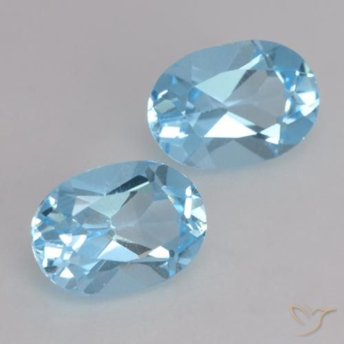 Pedras preciosas de Topázio Céu azul natural de 1.90 ct, oval, VVS-VS