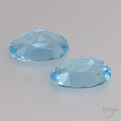 Pedras preciosas de Topázio Céu azul natural de 1.90 ct, oval, VVS-VS