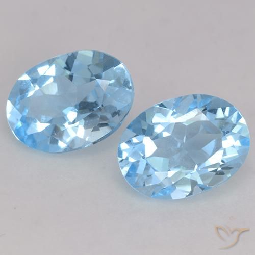 2.12ctw Natural Azul Suíço Topázio, oval, VVS-VS