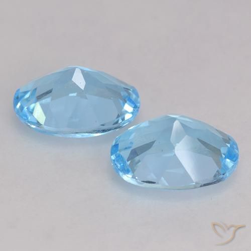 Pedras preciosas de Topázio Azul Suíço natural de 2.12 ct, oval, VVS-VS