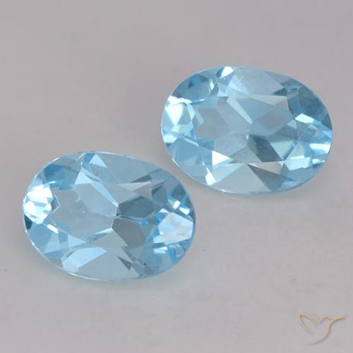 Pedras preciosas de Topázio Azul Suíço natural de 1.88 ct, oval, VVS-VS