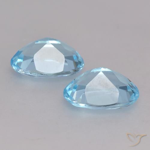 Pedras preciosas de Topázio Azul Suíço natural de 1.88 ct, oval, VVS-VS