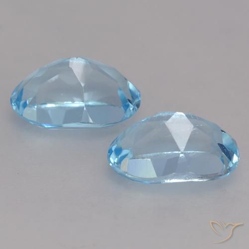Pedras preciosas de Topázio Azul Suíço natural de 2.29 ct, oval, VVS-VS