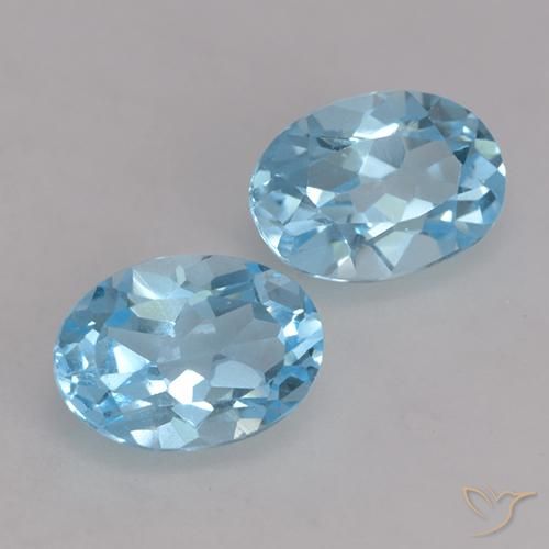 Pedras preciosas de Topázio Azul Suíço natural de 1.97 ct, oval, VVS-VS
