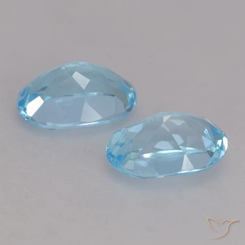 Pedras preciosas de Topázio Azul Suíço natural de 1.97 ct, oval, VVS-VS