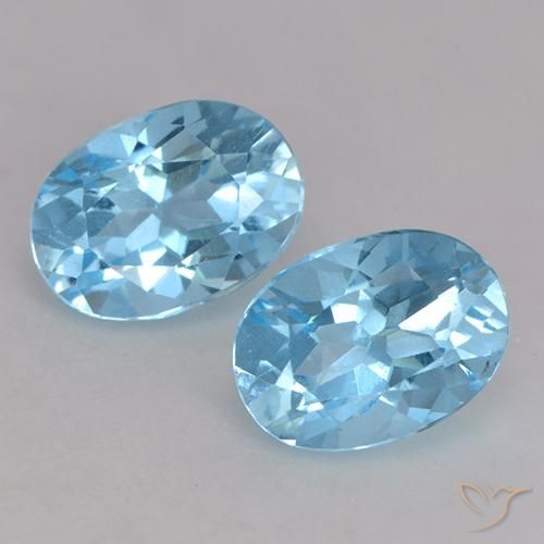 2.30ctw Natural Azul Suíço Topázio, oval, VVS-VS