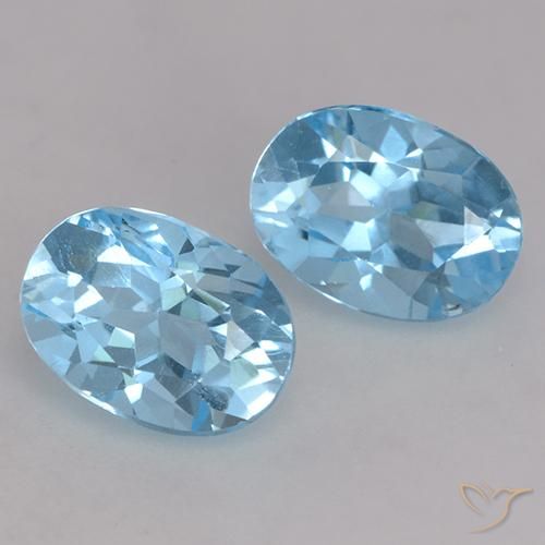 Pedras preciosas de Topázio Azul Suíço natural de 2.30 ct, oval, VVS-VS