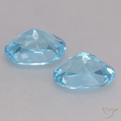 Pedras preciosas de Topázio Azul Suíço natural de 2.30 ct, oval, VVS-VS