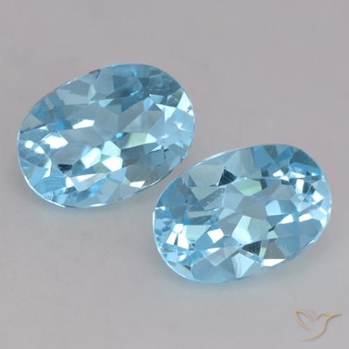 2.18ctw Natural Azul Suíço Topázio, oval, VVS-VS