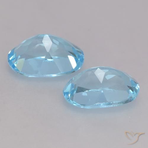 Pedras preciosas de Topázio Azul Suíço natural de 2.18 ct, oval, VVS-VS