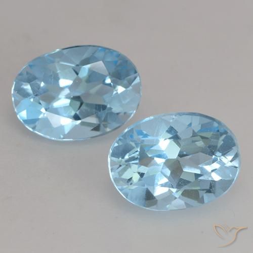 2.30ctw Natural Céu azul Topázio, oval, VVS-VS